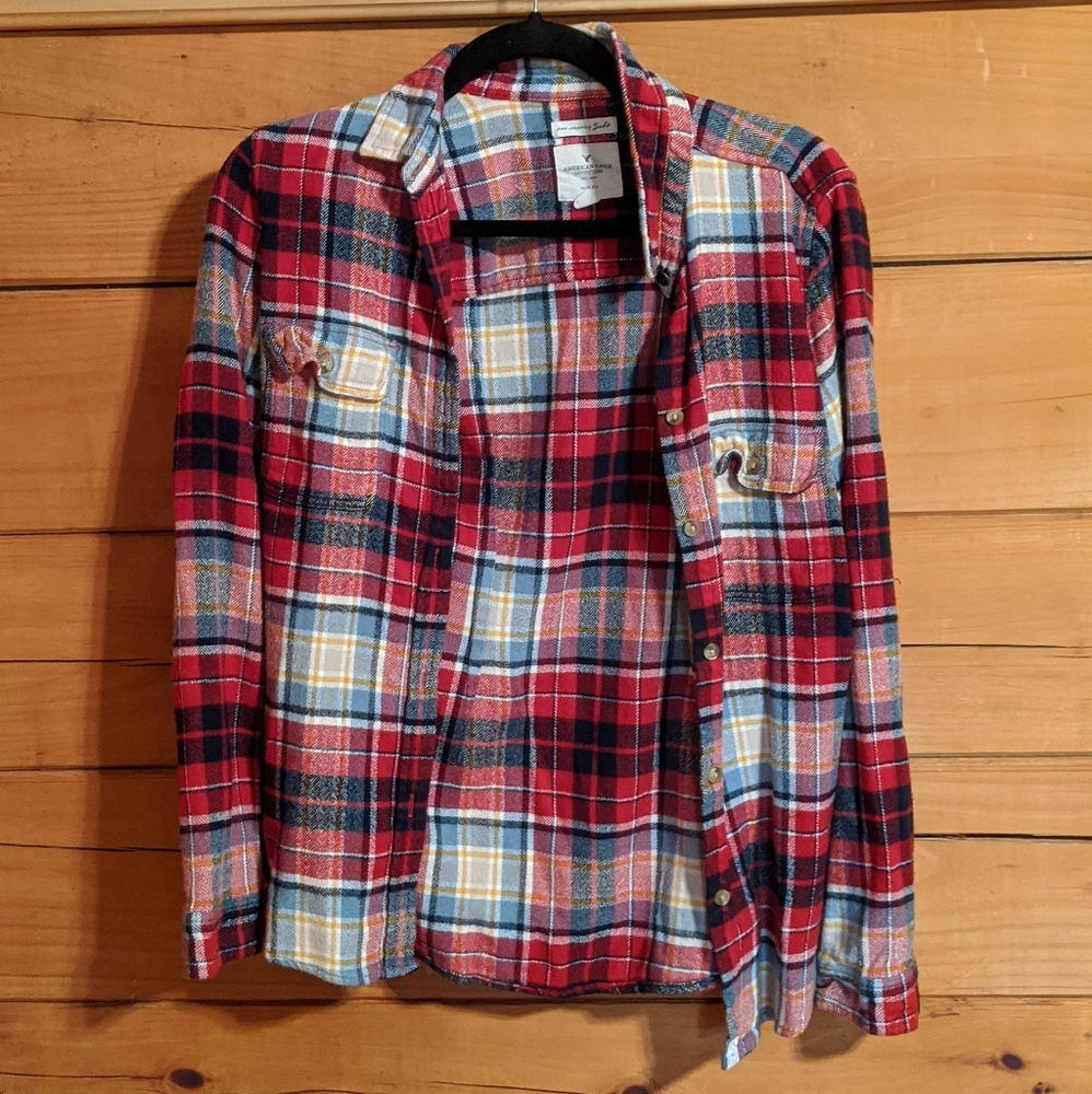 American Eagle Plaid Flannel Shirt